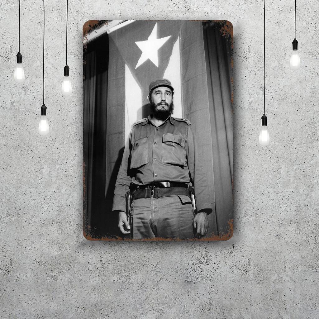fidel castro Chairman Vintage Metal Tin Signs Posters Decor Retro Metal Plaque Wall Art Decor for Garage Bar
