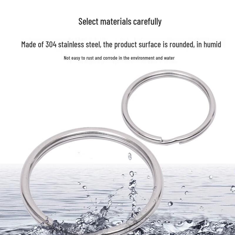 304 Stainless Steel Flat Keyring