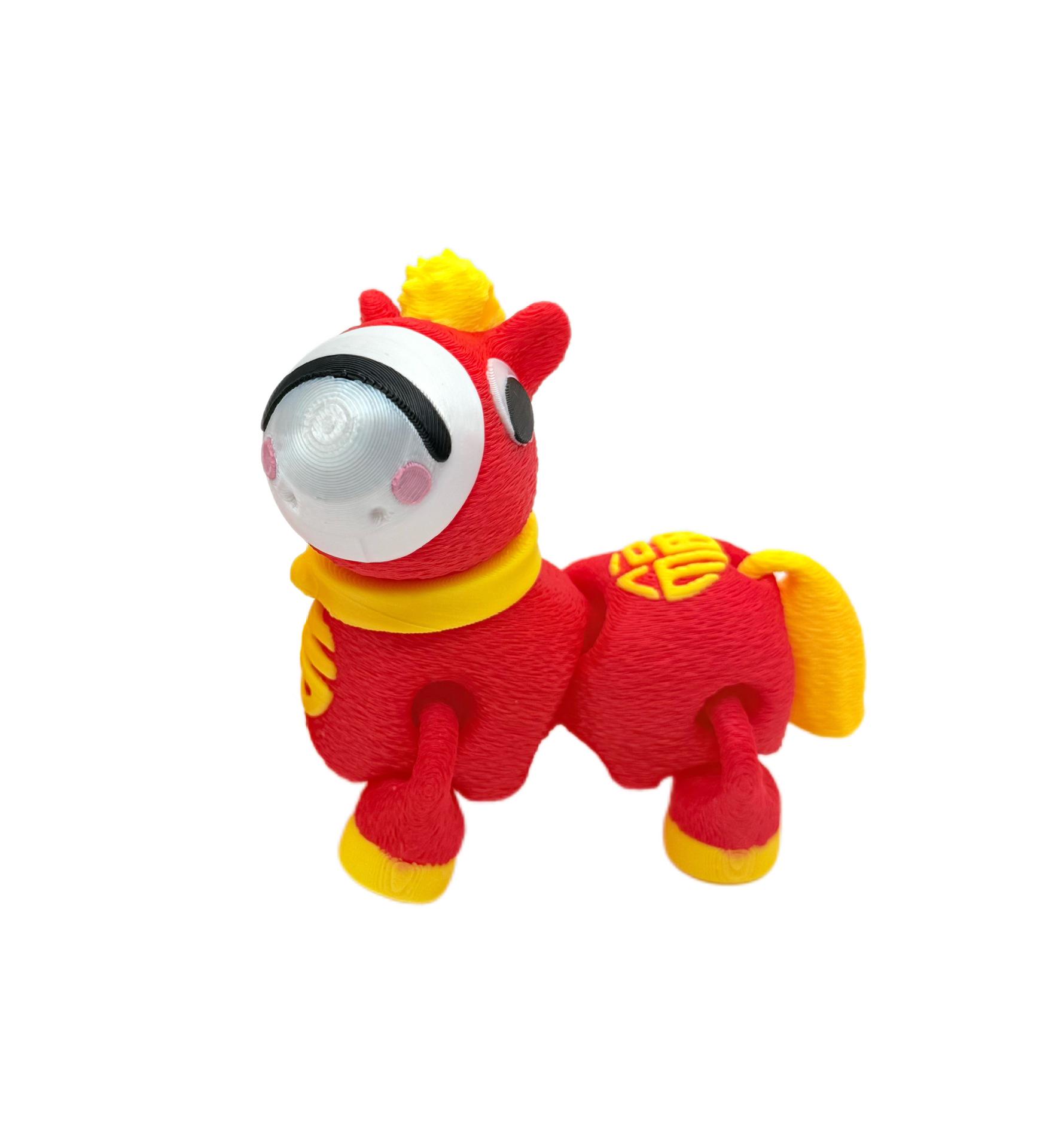 3D Printed Year of the Horse Figurine: Workhorse, Off-Duty, Crying, Laughing Variants