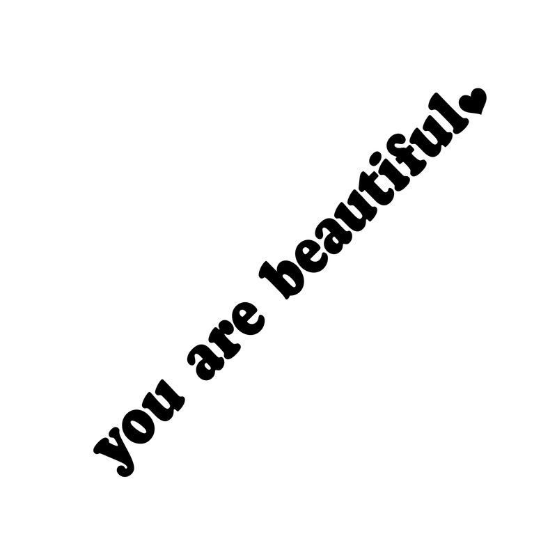 Decorative Car Sticker For Rearview Mirror You Are Beautiful Waterproof Sticker For Cars And Motorcycles car accessories
