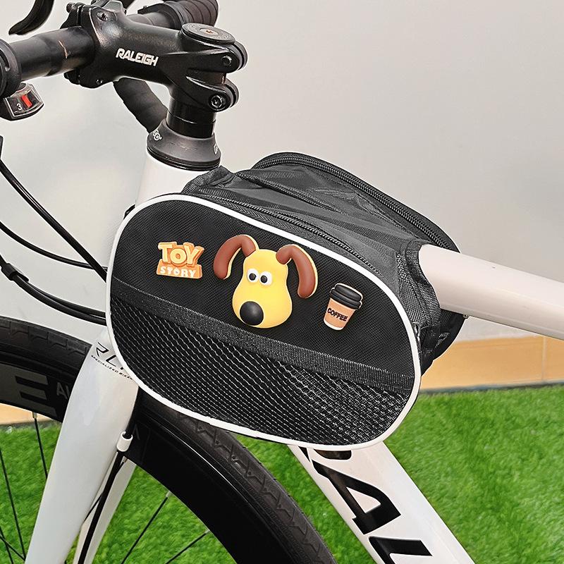 Cartoon Capybara Top Tube Bike Bag - Cute, High-Quality Front Beam Bag for Road/Mountain Bikes, Phone Storage Included
