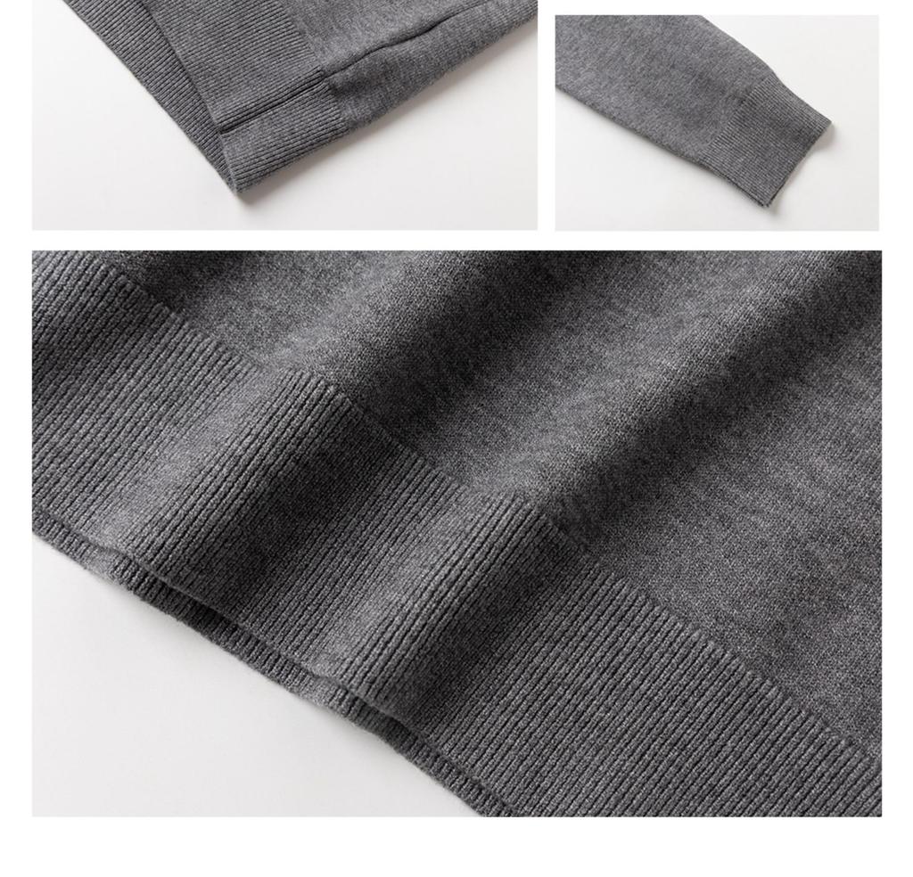 Men's High-End Slim Fit Solid Color Sweater - Round Neck, Warm, Casual, Autumn/Winter Fashion