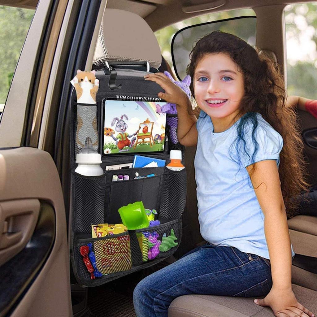 Seat Back Car Kick Rear Seat Easy to Attach and for Driving and Tablet Drink Car Smartphone Oxford Car Interior 1 Piece [DOYOUCOTO] Pocket, Guard,