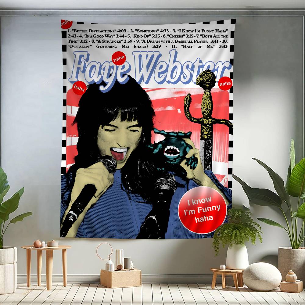 Faye Webster Hot Singer DIY Wall Tapestry Hanging Tarot Hippie Wall Rugs Dorm Home Decor