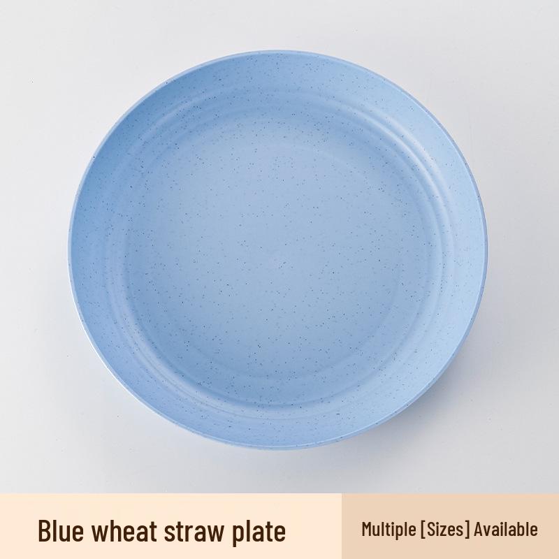 Set di Piatto Rotondo per Dessert e Snack in Paglia di Grano - Piatto Raccogli Ossa Stile Giapponese