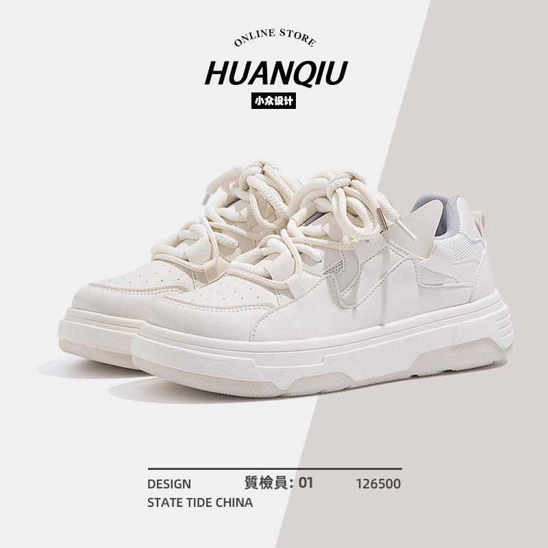 Global ZHQ3256 platform shoes men's Internet celebrity popular men's shoes spring versatile casual white sports shoes tide