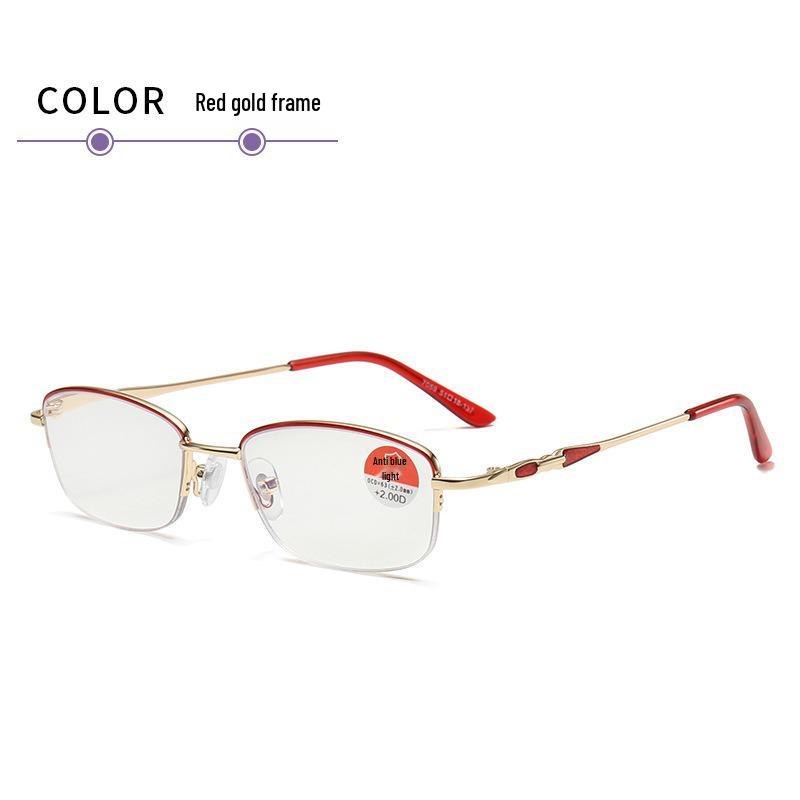 

B7059 Stylish Metal Frame Bifocal Anti-Blue Light Reading Glasses for Men & Women +300
