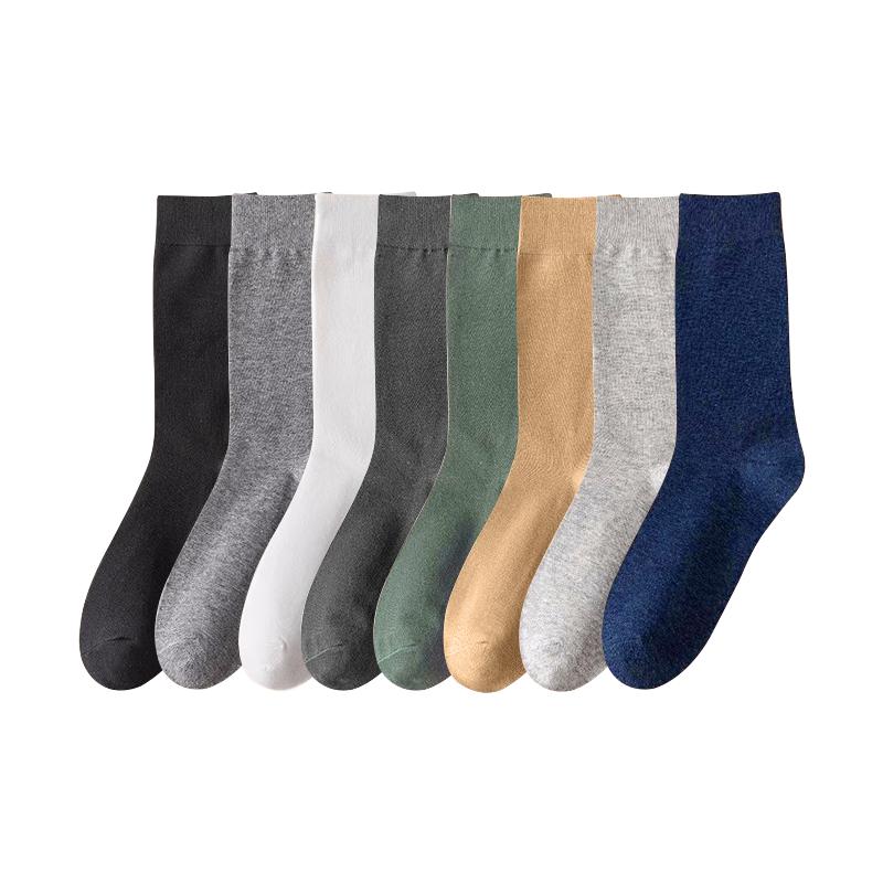 Men s Cotton 10A Antibacterial Odor-Proof Crew Socks One Size