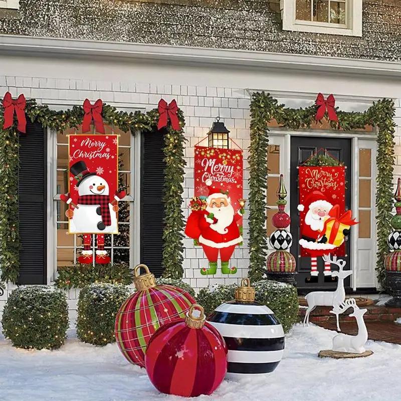 Merry Christmas Hanging Flag Christmas Decorations For Home 2026 Christmas Door Banner Xmas Gifts Navidad Happy New Year 2026