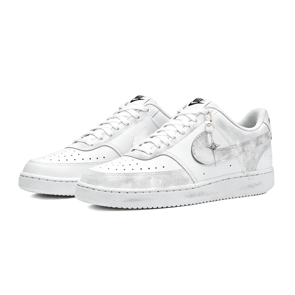 Nike Court Vision 1 Low Next Slip Resistant, Abrasion Resistant, Breathable Low Top Skateboard Shoes Unisex White DH2987-101(Team2161-)