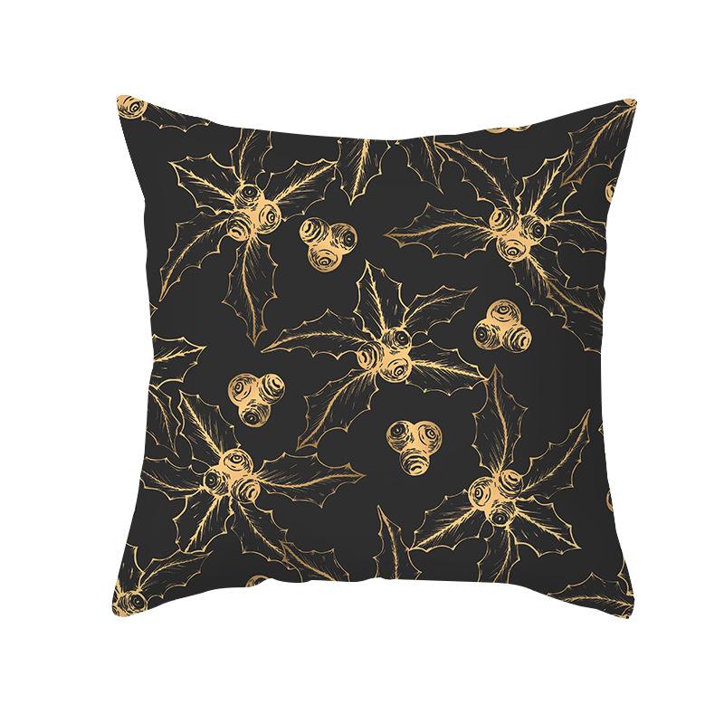 Nordische Weihnachtskissenbezug Schwarz Gold Serie Pfirsichhaut Kissenbezug Büro Sofa Kissenbezug Zuhause