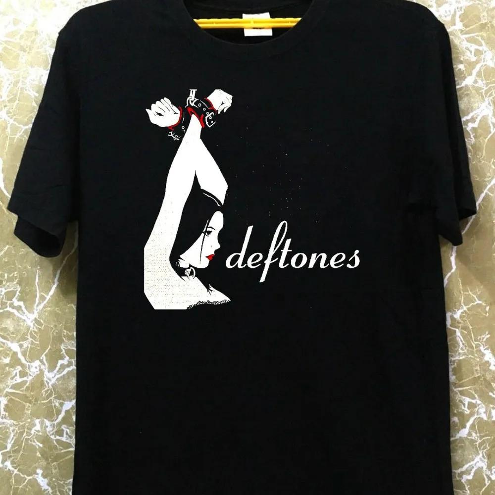 Unisex Short Sleeve Crew Neck Cotton T Shirt Deftones logo XXXXL