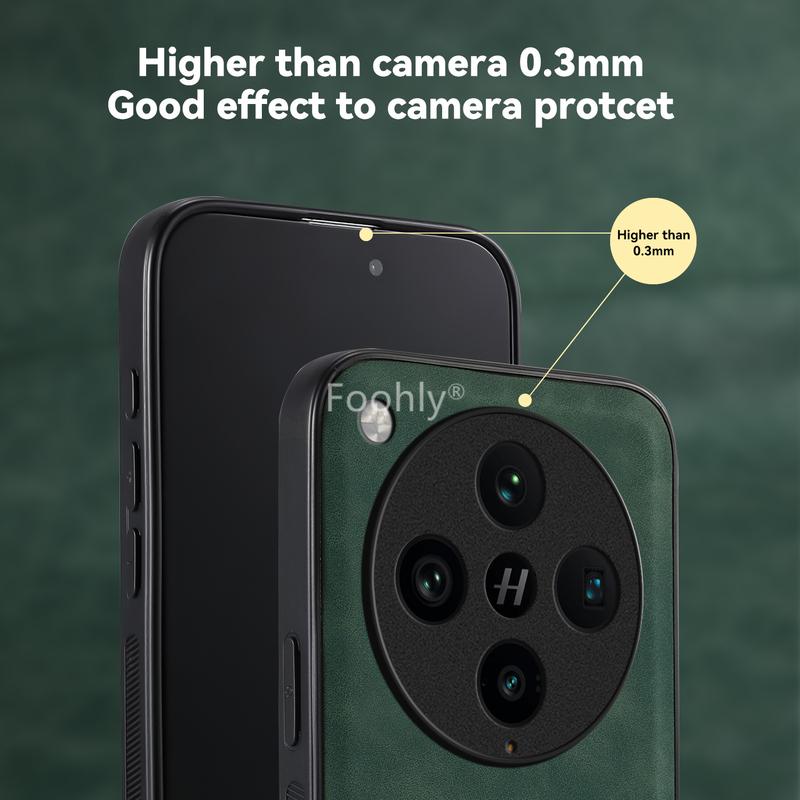 Stoßfestes magnetisches Nubukleder-Etui für OPPO Find X8 Pro Schutzhülle Rückschale Coque Funda