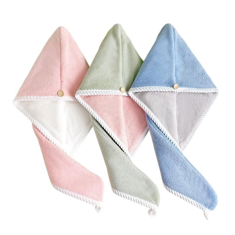 Coral Fleece Quick-Drying Hair Towel Hat - Women's Thick, Super Absorbent, No Shedding, Fast Drying Shower Cap.