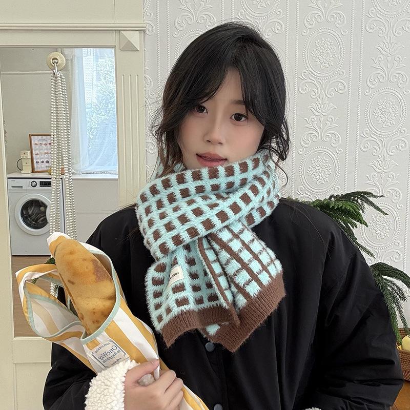 

Мятно-шоколадный мягкий шарф – Уютный и милый вафельный узор для осенне-зимнего женского гардероба