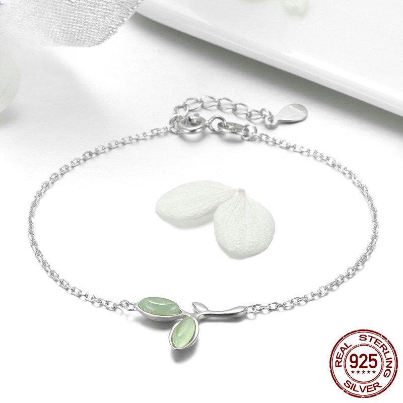 New European and American Fashion New Bracelet for Women Hope Leaves S925 Sterling Silver Bracelet