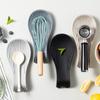 Silicone Insulated Spoon Holder Heat Resistant Placemat Spoon Holder Cutlery Shelving Kitchen Tools Placemat