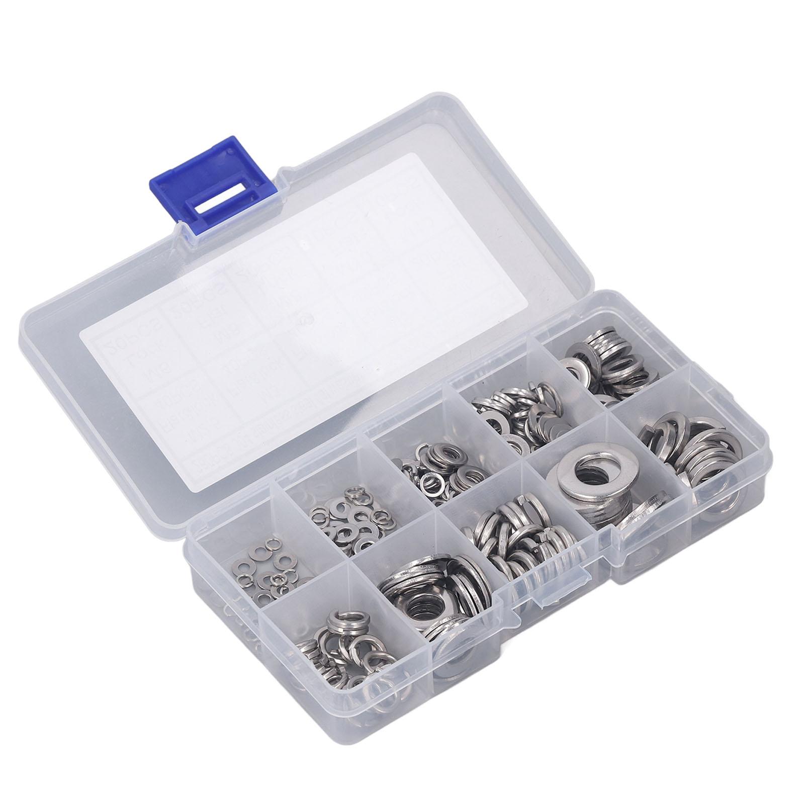 

Набор из 260 плоских стопорных шайб из нержавеющей стали 304 M2.5 M3 M4 M5 M6 M8 M10