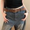 Luxury Design Business Waist Belt Pin Buckle Waistband Fashion Suede Leather Belt  For Women