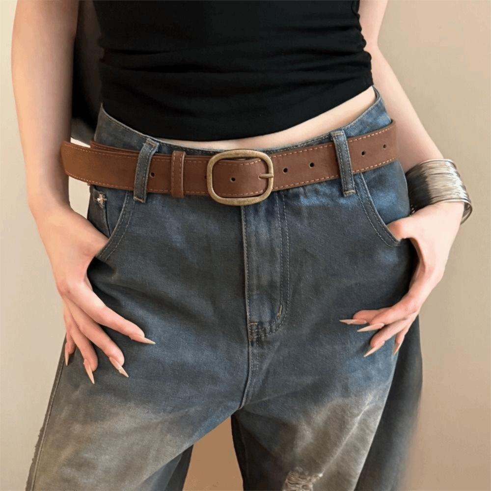 Luxury Design Business Waist Belt Pin Buckle Waistband Fashion Suede Leather Belt For Women