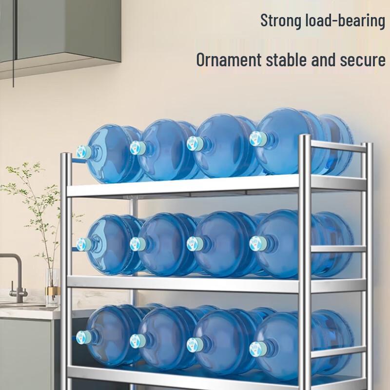 Modern Carbon Steel 3-Tier Kitchen Storage Shelf