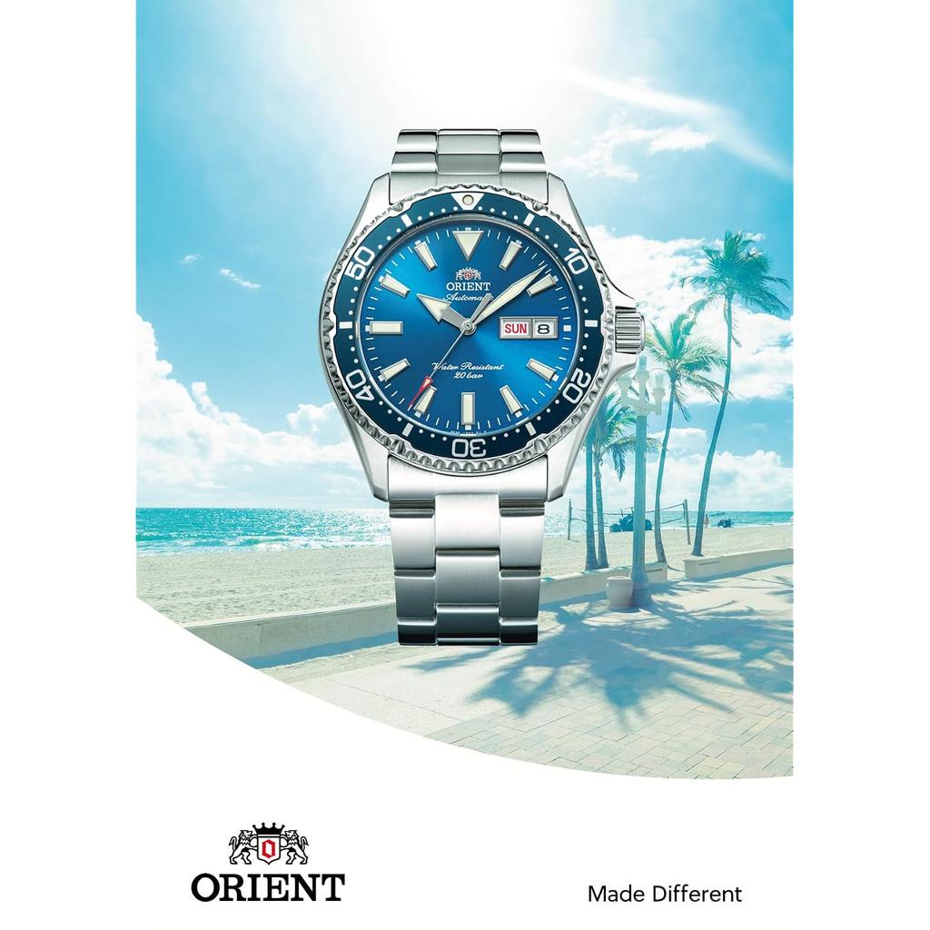 Orient Mako Automatic Wristwatch, Mechanical, Automatic, blue (light), Modern