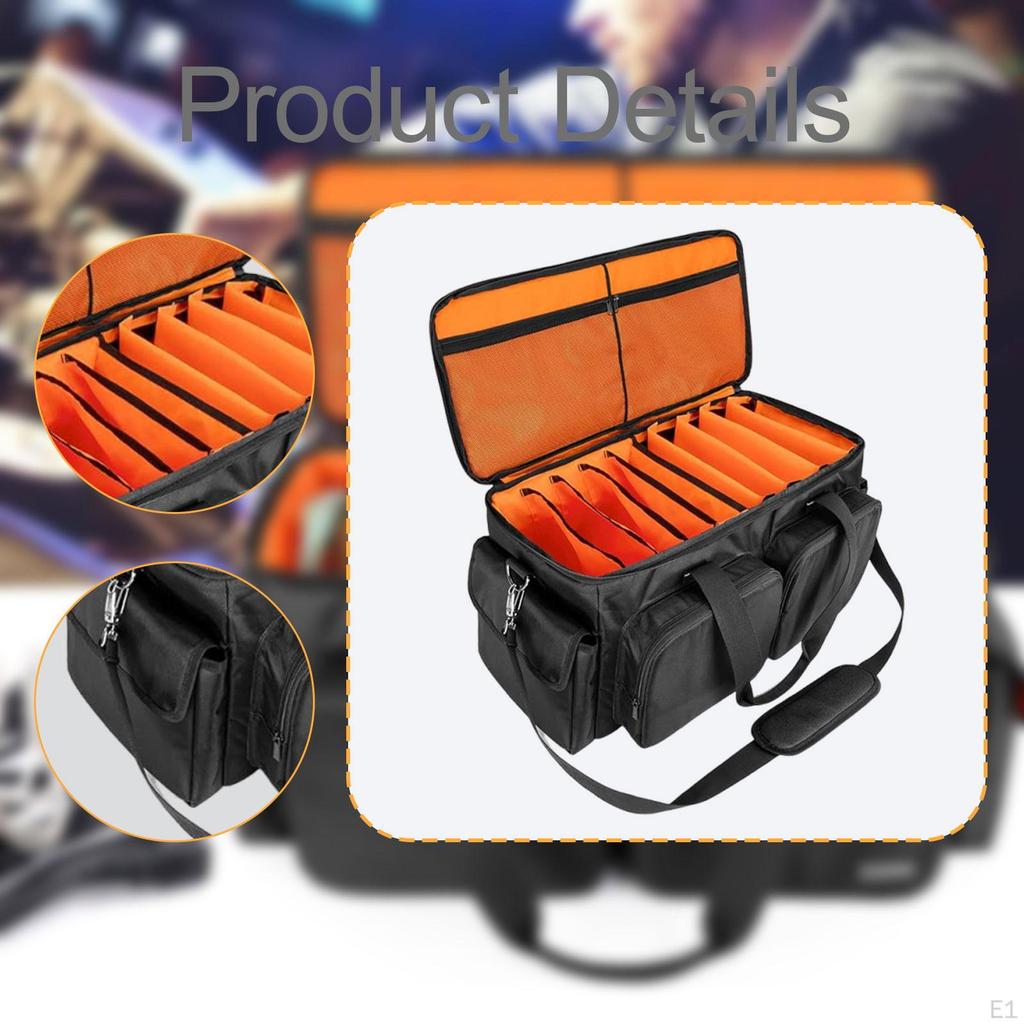 DJ Controller Gear Bag Organizer Multiple Pockets Professional Oxford with 6 Detachable Partitions