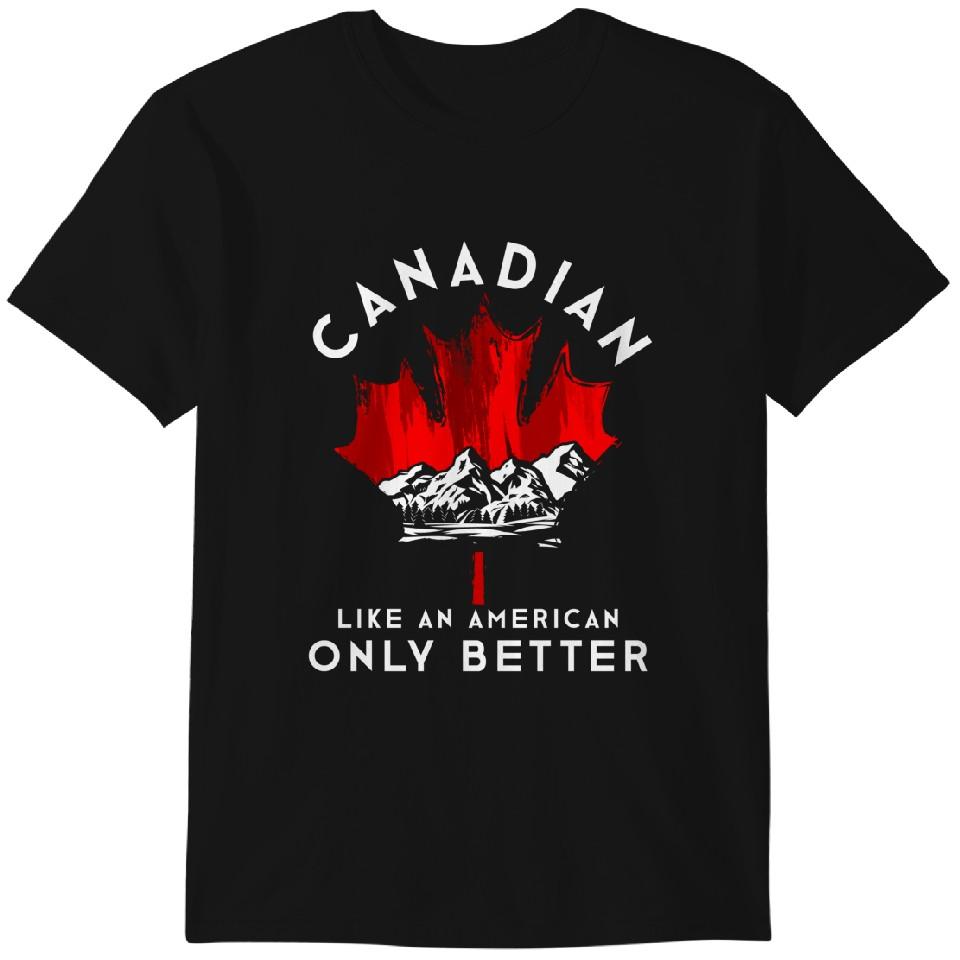 Canadian Maple Leaf T-Shirt Funny Canadian Gift Idea America Canada Classic T-shirt