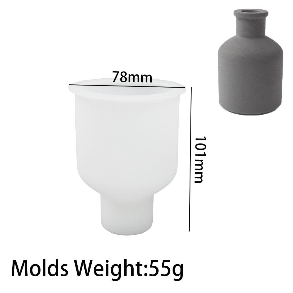 DIY Vases Silicone Mold Pottery Cement Planter Crafts Molds Crystal Epoxy Resin Plaster Concrete Flower Pot Mould Home Decor