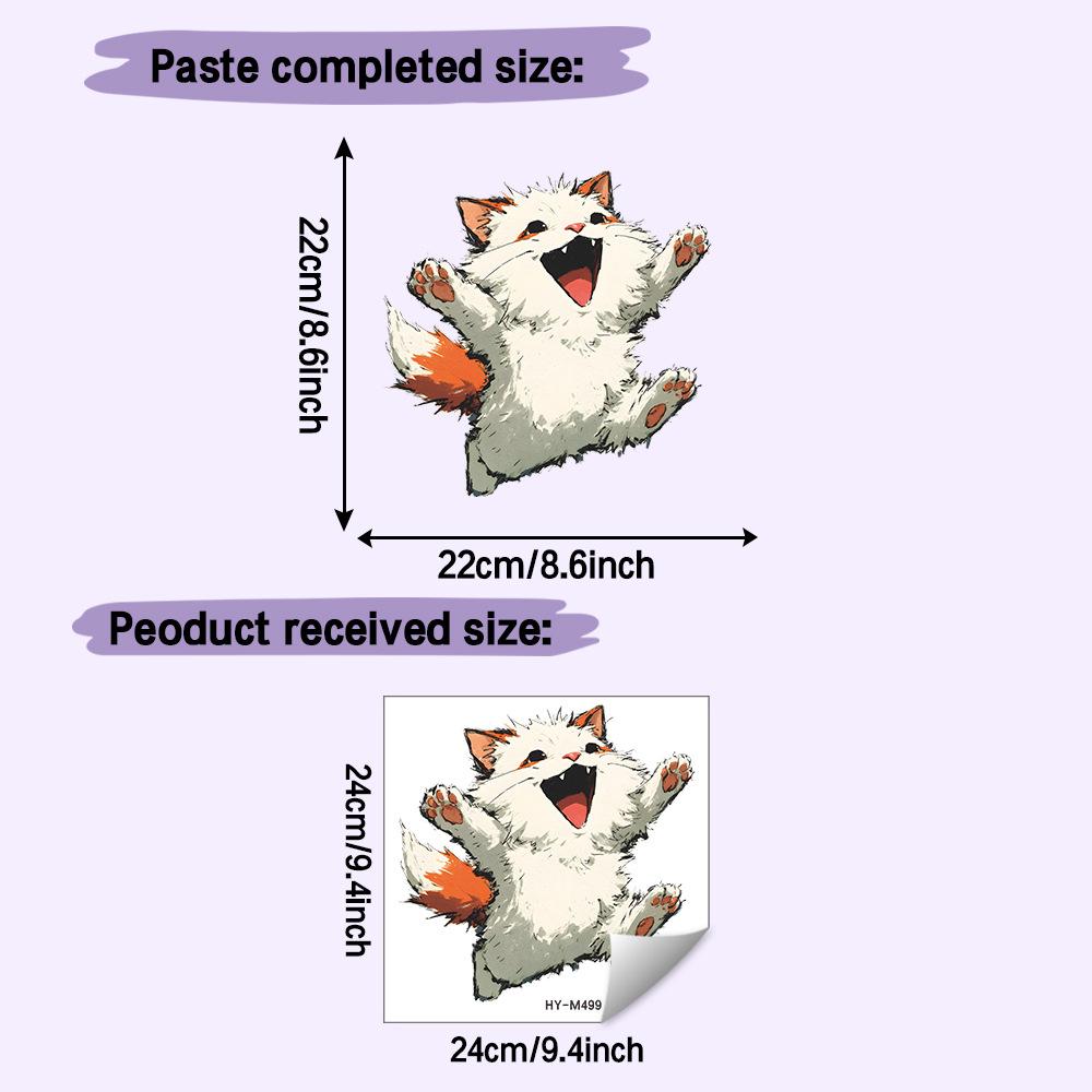 

Self-adhesive Toilet Stickers Cartoon Playful Cute Running Kitten for Bathroom Home Decor 24x24cm разноцветный