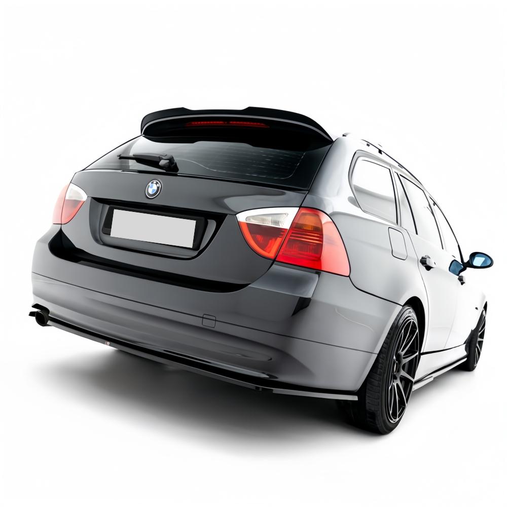 Gloss Black Rear Trunk Spoiler Wings For BMW E91 320d 330i 330d 330e M340i M340d Touring 2005-2012 Rear Spoiler Caps Bodykits