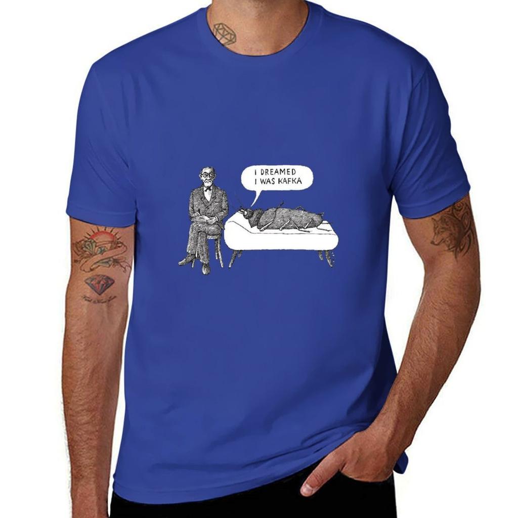 Kafka and Freud T-Shirt anime figures vintage t shirts blue archive men clothing