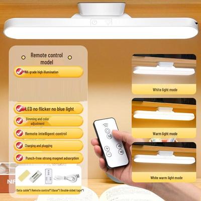 Lámpara de Escritorio Magnética Recargable por USB con Mando a Distancia y 3 Modos de Color