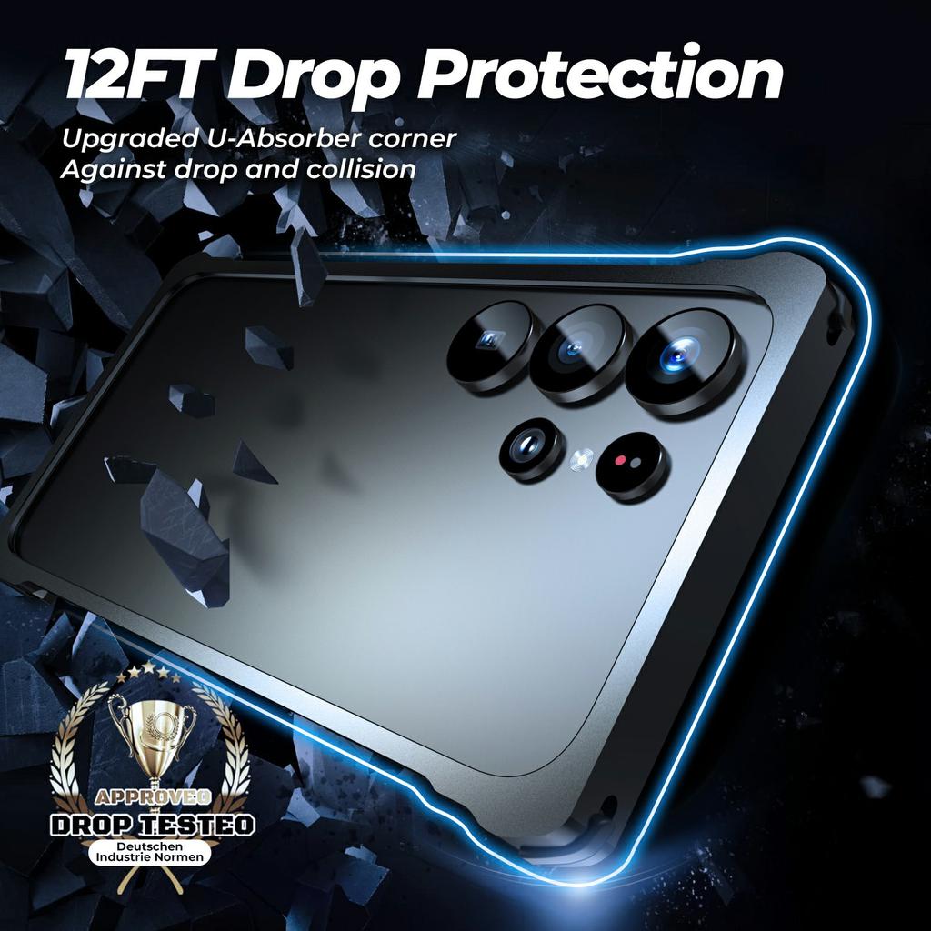 For Samsung Galaxy S25 Ultra Bumper Case Metal Frame Snap-On Heat Dissipation Phone Cover