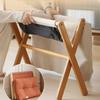 Solid Wood Velvet Footstool Soft Velvet Sofa Ottoman Multifunctional Soft Footrest  Household