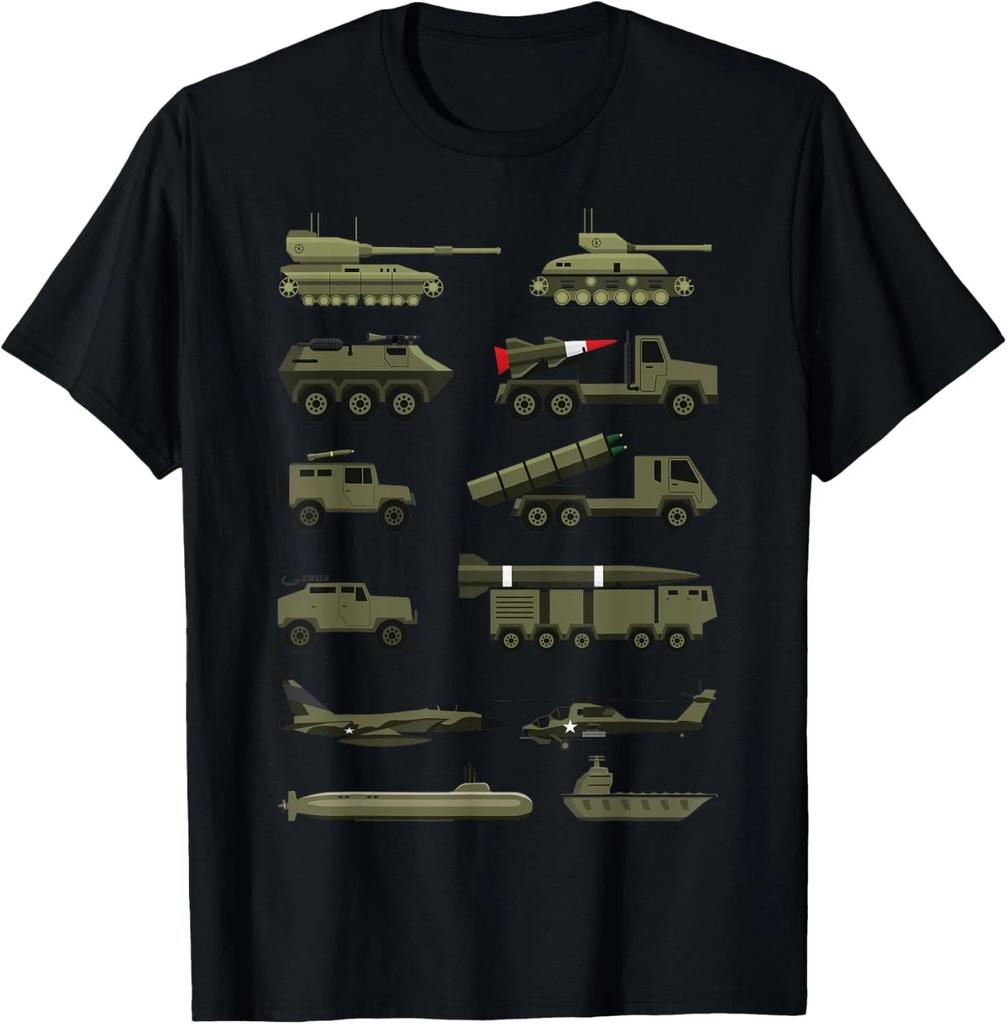 Veicoli Militari, Ragazzo e Ragazza Amanti dei Carri Armati T-Shirt