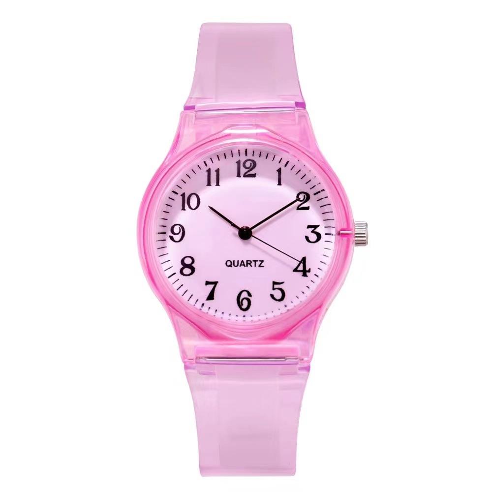Ladies' Watch Simple European and American Student Watch Transparent Silicone Digital Women's Fashion Quartz Watches