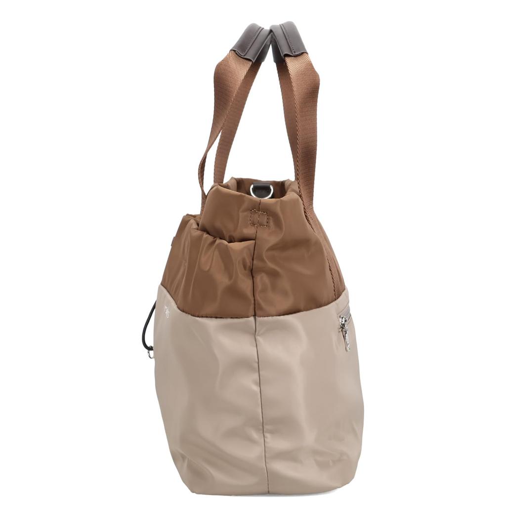Isaac Drawstring Tote Bag, Combination Color 2-Way Tote, Black (10)