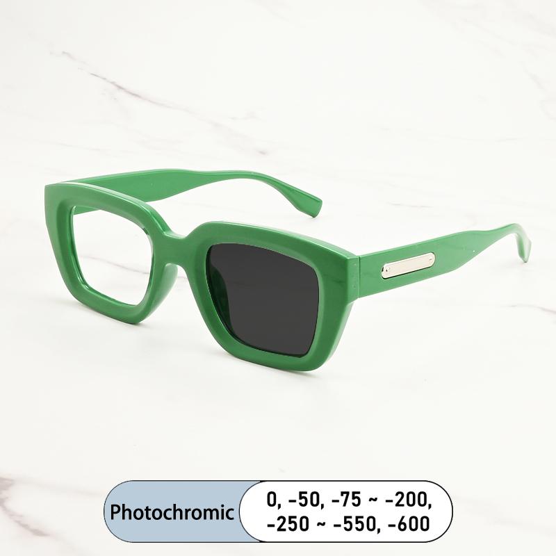 Brand Design Square Thick Frame Men Myopia Glasses Prescription Nearsight Anti Blue Light Women Short Light Optical Eyewear