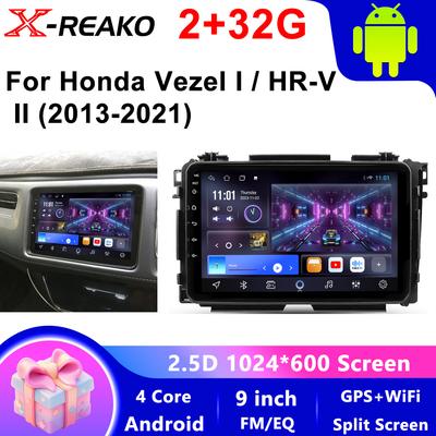 Dla Honda Vezel I HR-VI(2013-2021) Android 2 DIN Samochodowe Auto Carplay 4G+WIFI GPS Radio Samochodowe Nawigacja Multimedialny Odtwarzacz Wideo Stereo BT