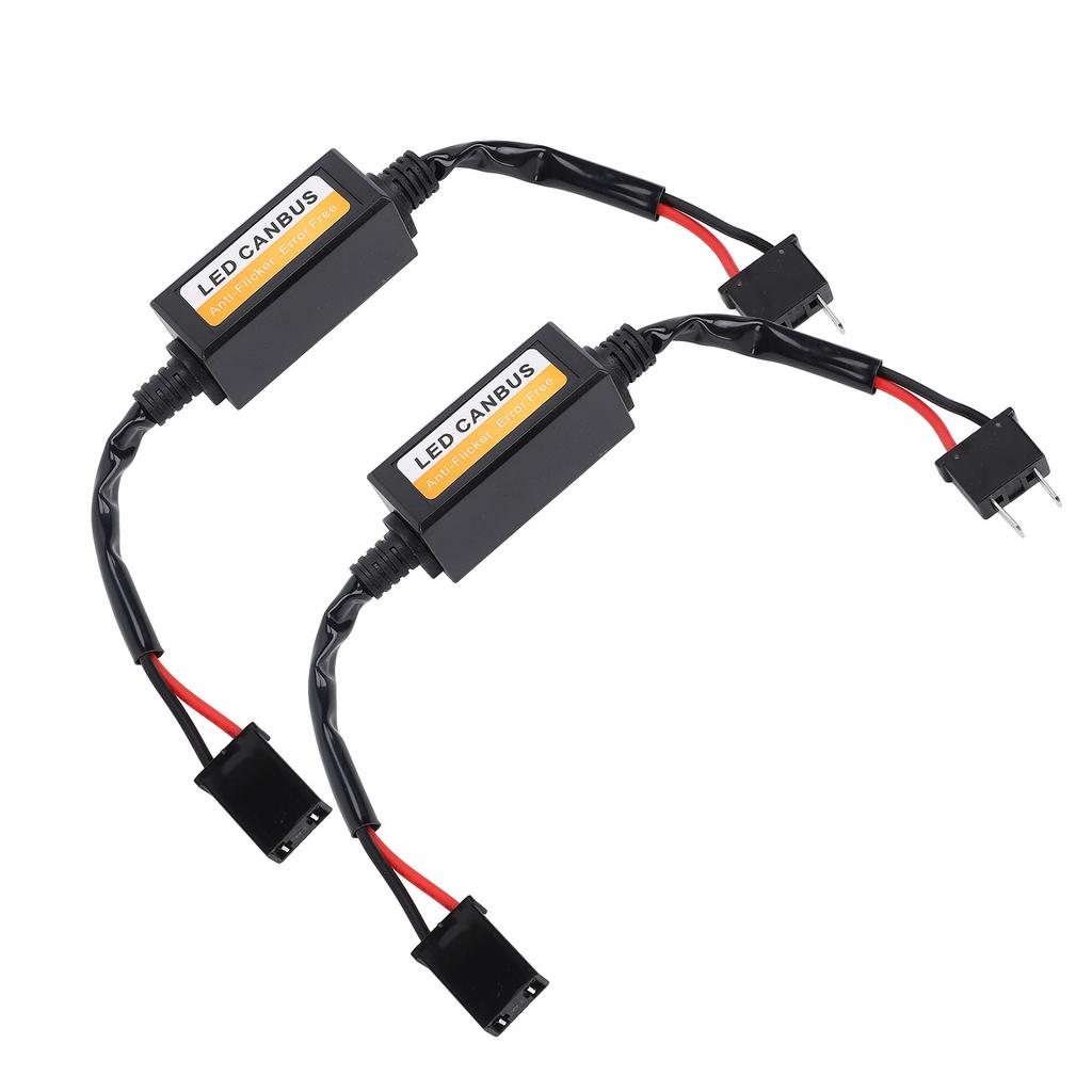 2PCS H7 LED Headlight Decoder Water Resistant Plug and Play Anti Flicker Canbus Error Decoder