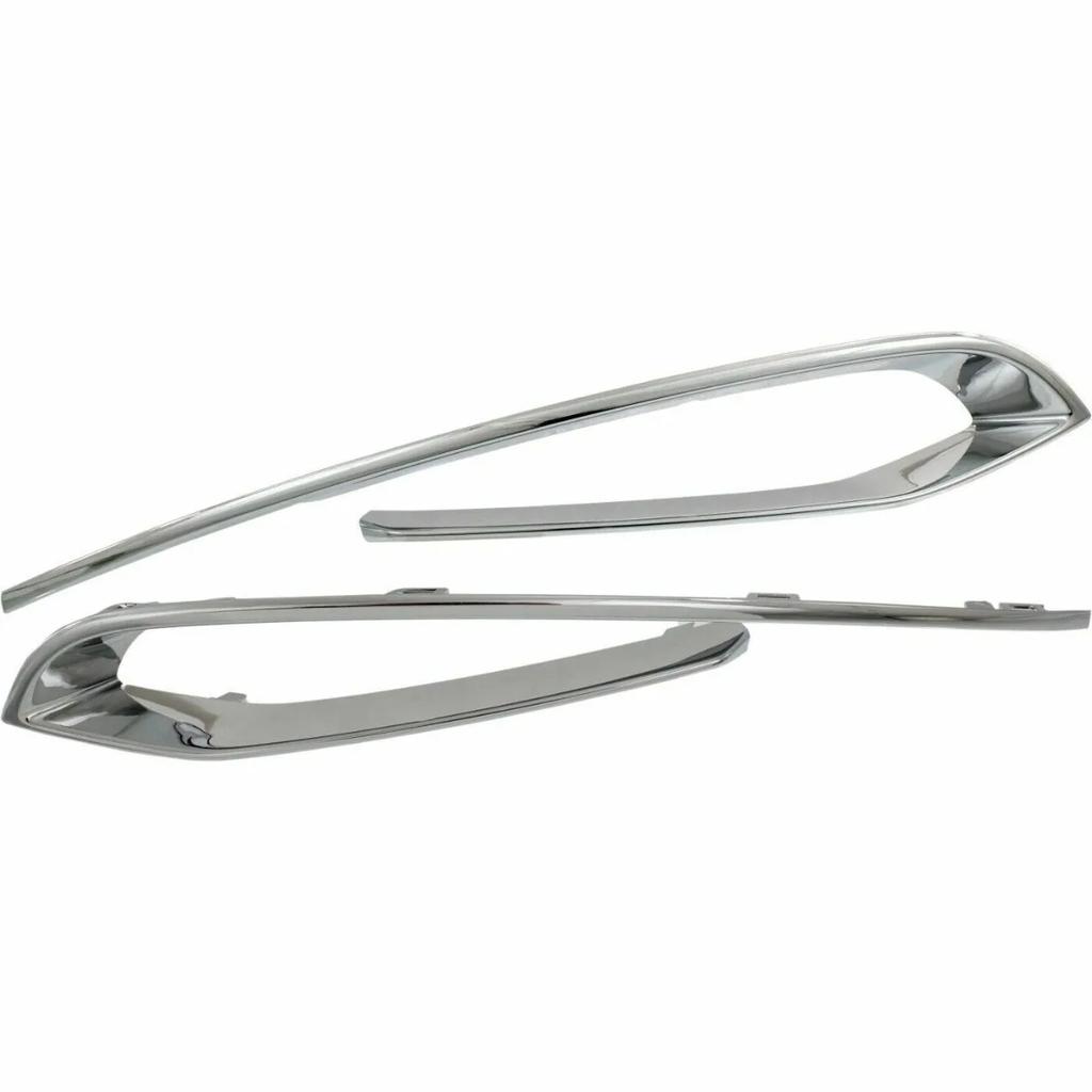 Pair Front Bumper Fog Light Chrome Grill Grille Trim Panel For BMW F10 F11 F18 525d 528i 535i 2014-2016 51117331737 51117417785