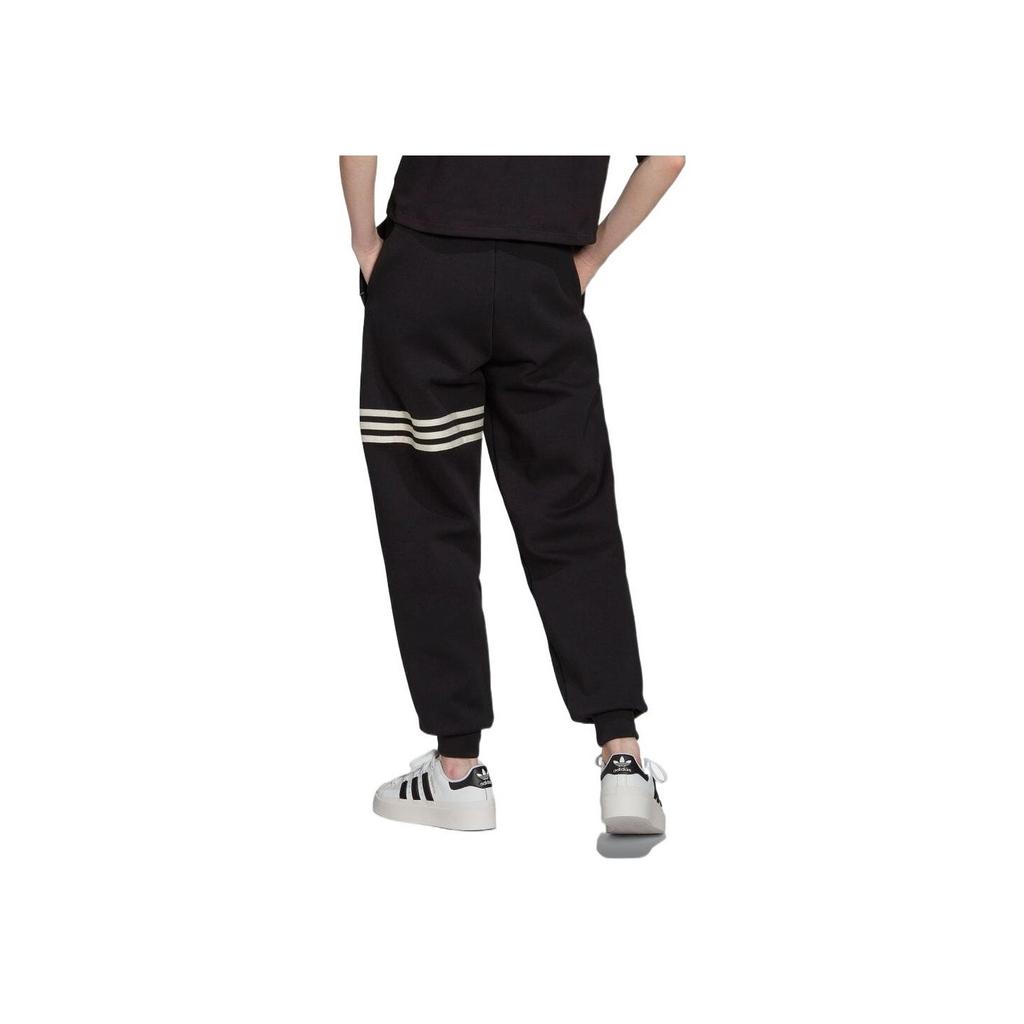 Adidas Striped Straight-Leg Track Pants Women Bottoms Black HM1765