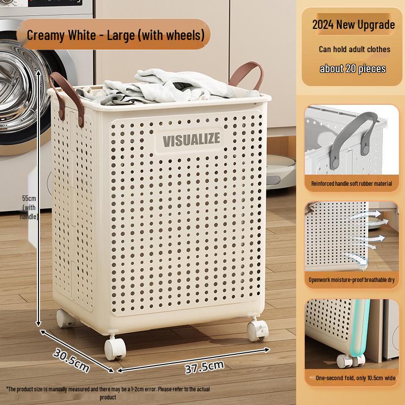 Foldable Laundry and Toy Basket for Bathroom and Kids