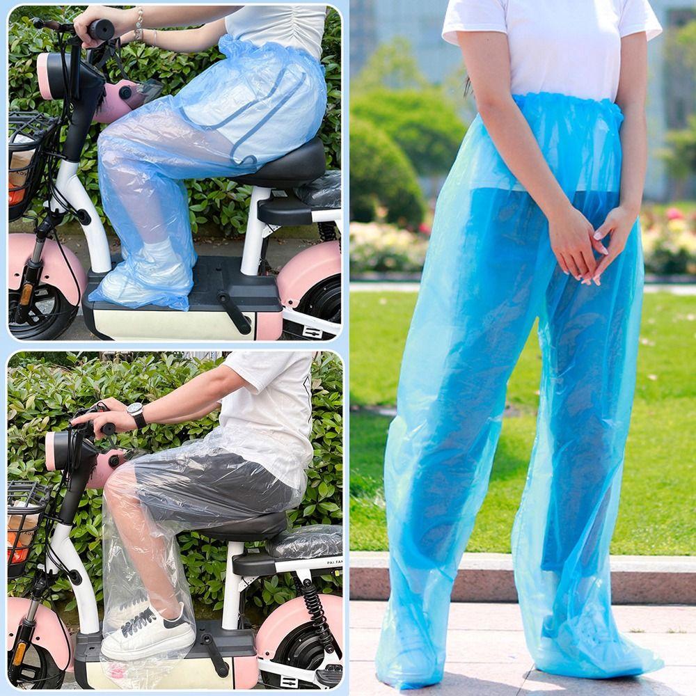 Transparente Fußmanschette Regenhose Verdickte Fußabdichtung Regenhose Einweg-Regenmantel
