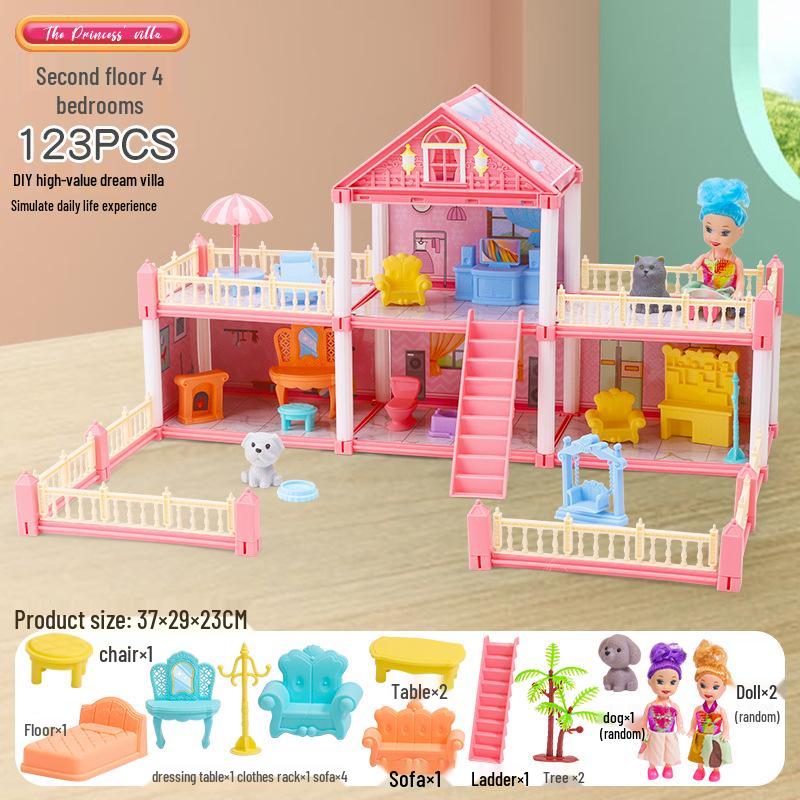 Princess Dream Castle Dollhouse DIY Set for Kids - Perfect Role-Playing Gift for Girls