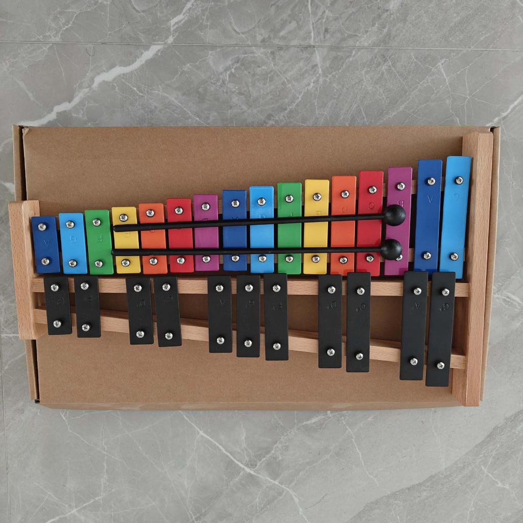 27-Note Steel Glockenspiel Xylophone: Perfect for Beginners, Christmas Gifts, and Early Childhood Education.
