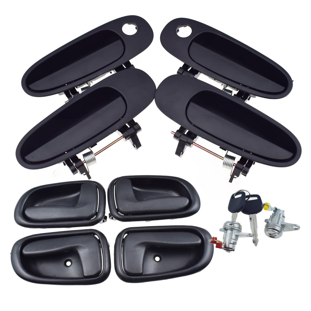 Exterior & Interior Door Handle Left Right Driver Passenger or  Door Lock For Toyota Corolla Geo Prizm 1993 1994 1995 1996 1997