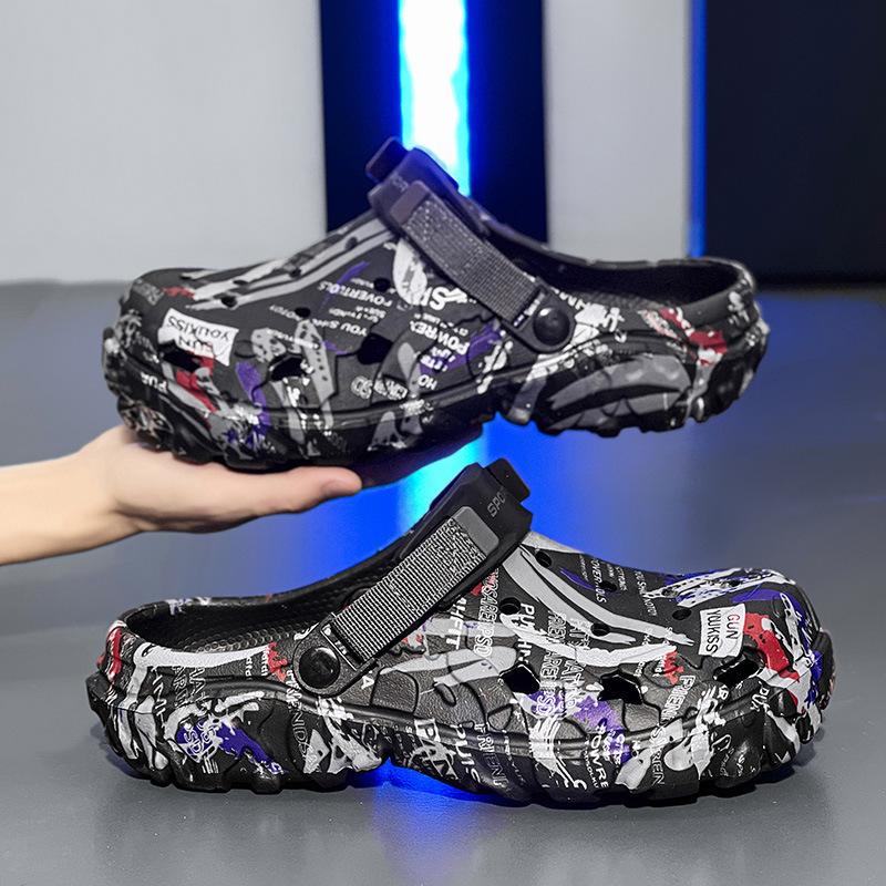 Summer Men Slippers Camouflage Platform Outdoor Clogs Shoe Women Beach Sandals Male Soft EVA Indoor Home Slides