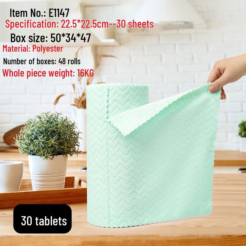 Multi-Use Absorbent Oil-Removing Tearable Dishcloth for Kitchen Cleaning